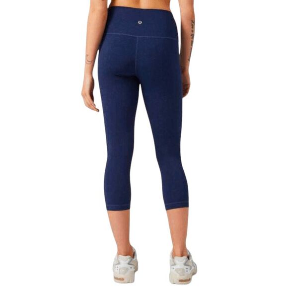 LULULEMON ATHLETICA Wunder Under Crop (Hi-Rise) 'Spray 21" Size 4 - Picture 2 of 7